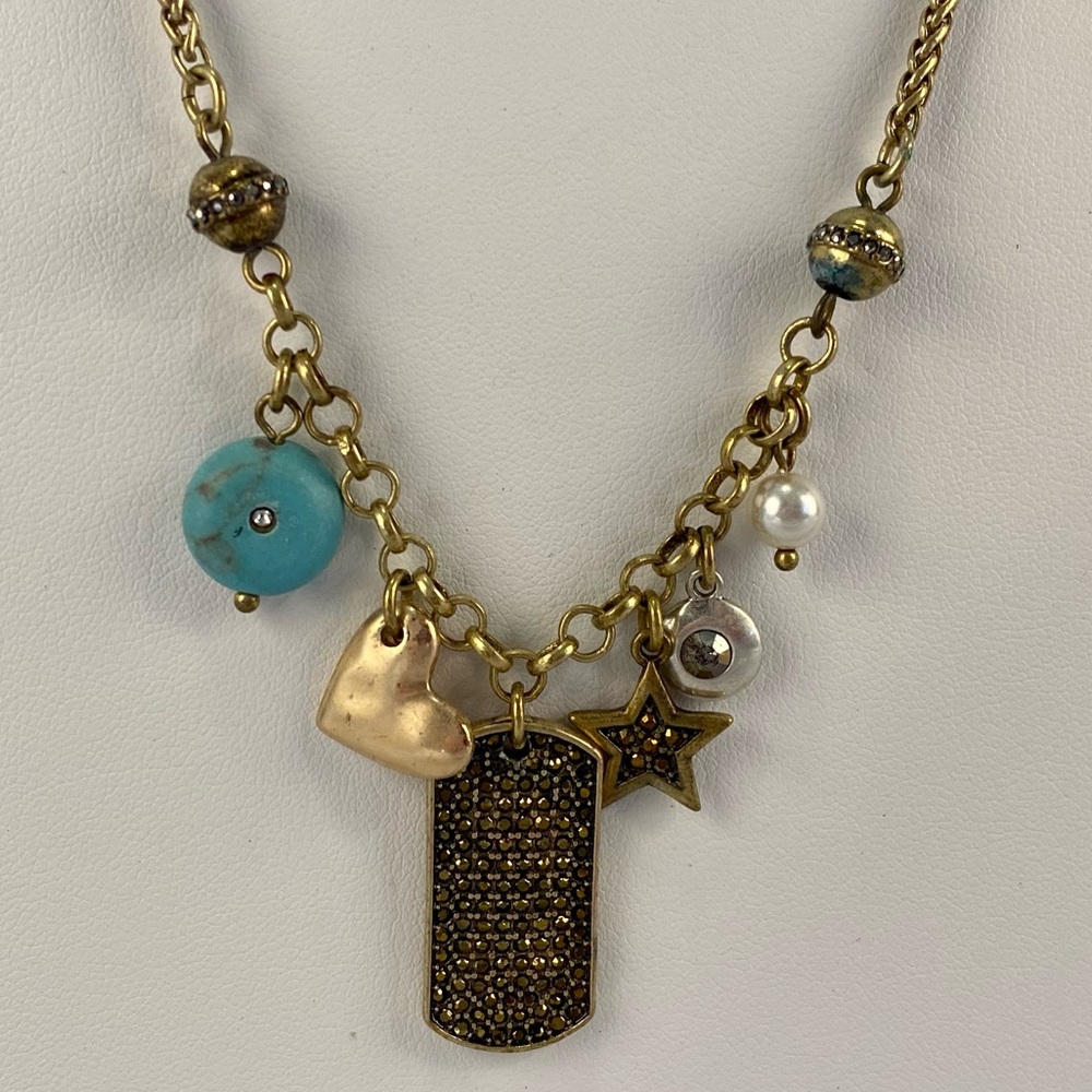 Cute Gold Charm Necklace (star, Pearl, heart)